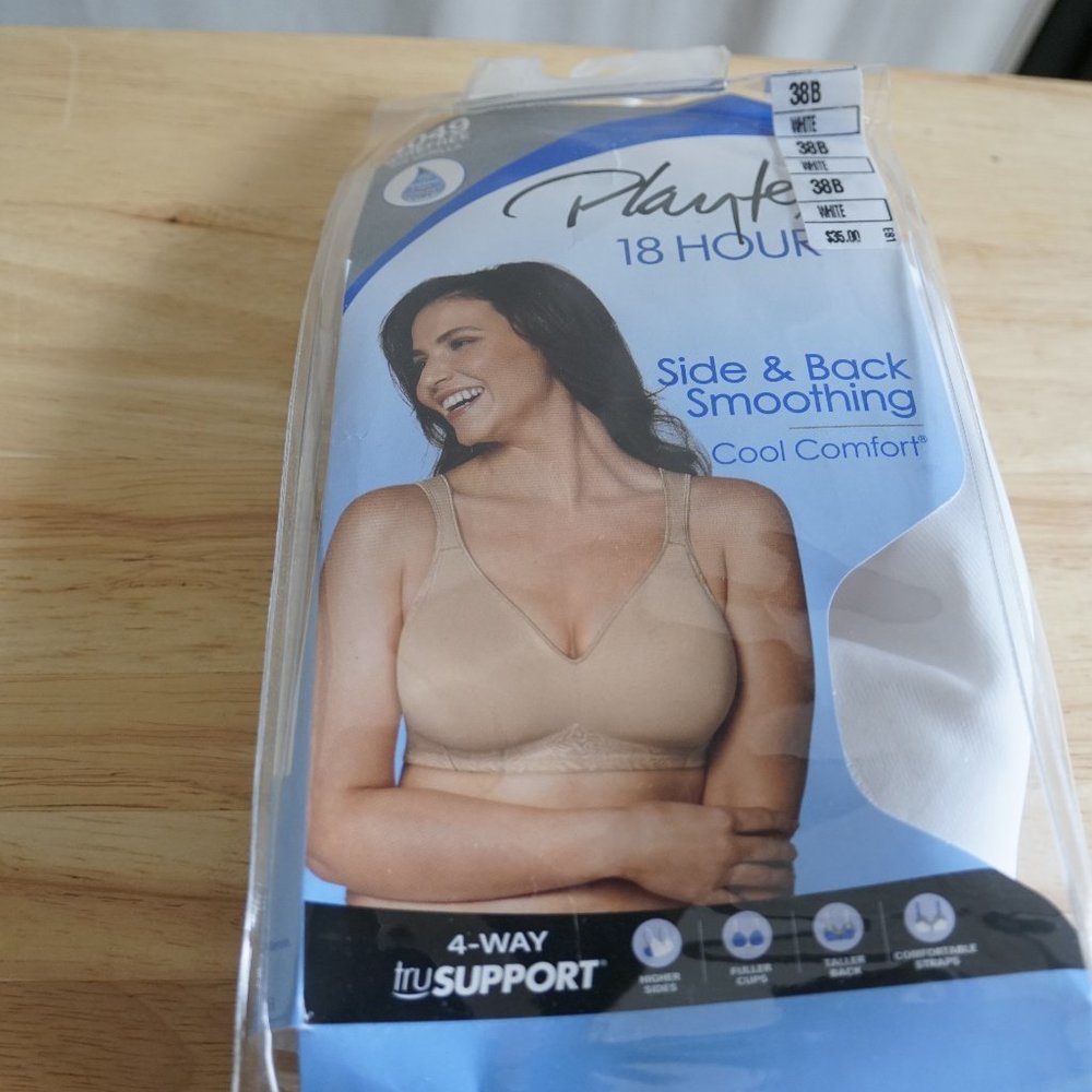 NIP Playtex White Bra Wireless 38B model 4049